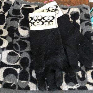 Set of Coach Winter Scarves w/matching gloves.